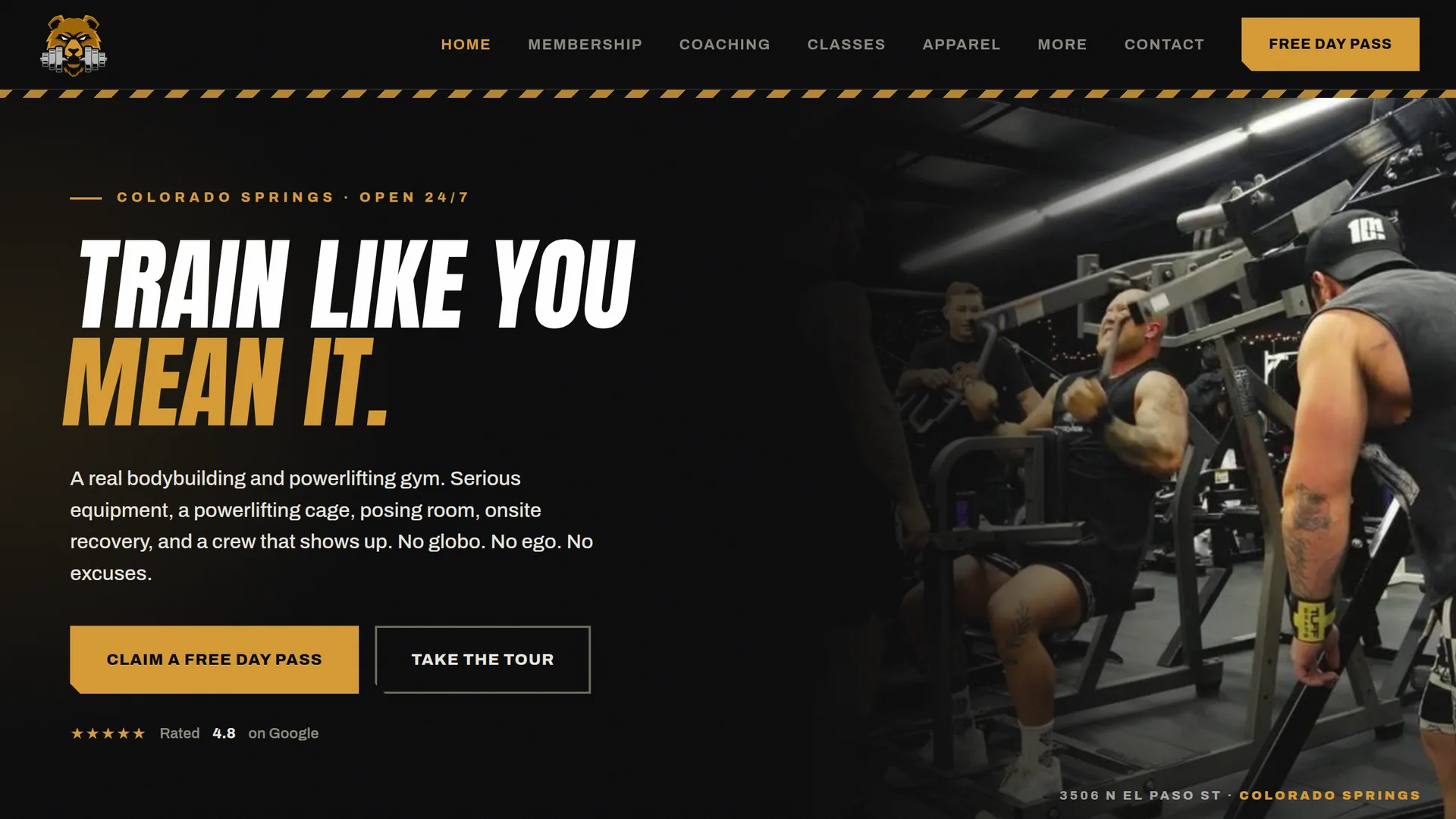 Colorado Iron Gym homepage